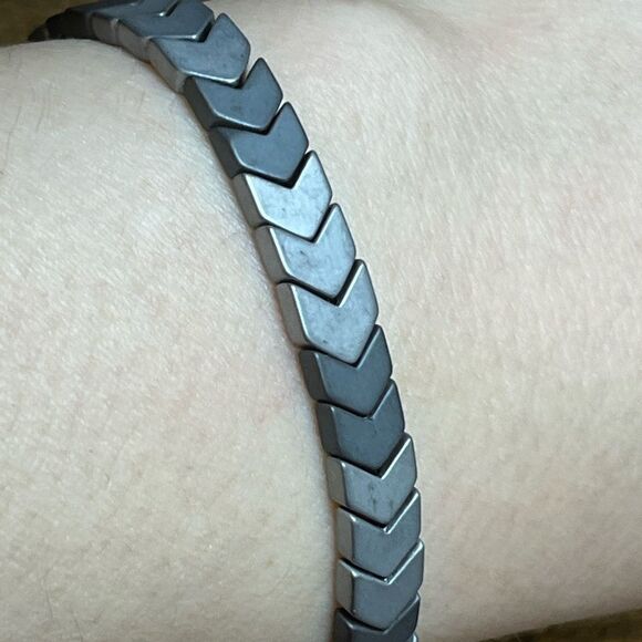 Black Agate Splicing Design Adjustable Retro Style Bracelet - Picture 7 of 9